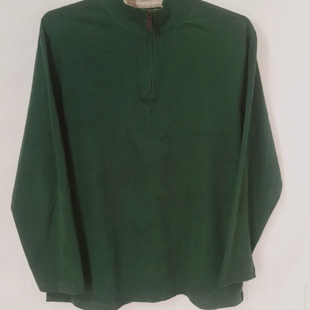 Club Room Long Sleeve Polo XL Green 1/4 Ziip